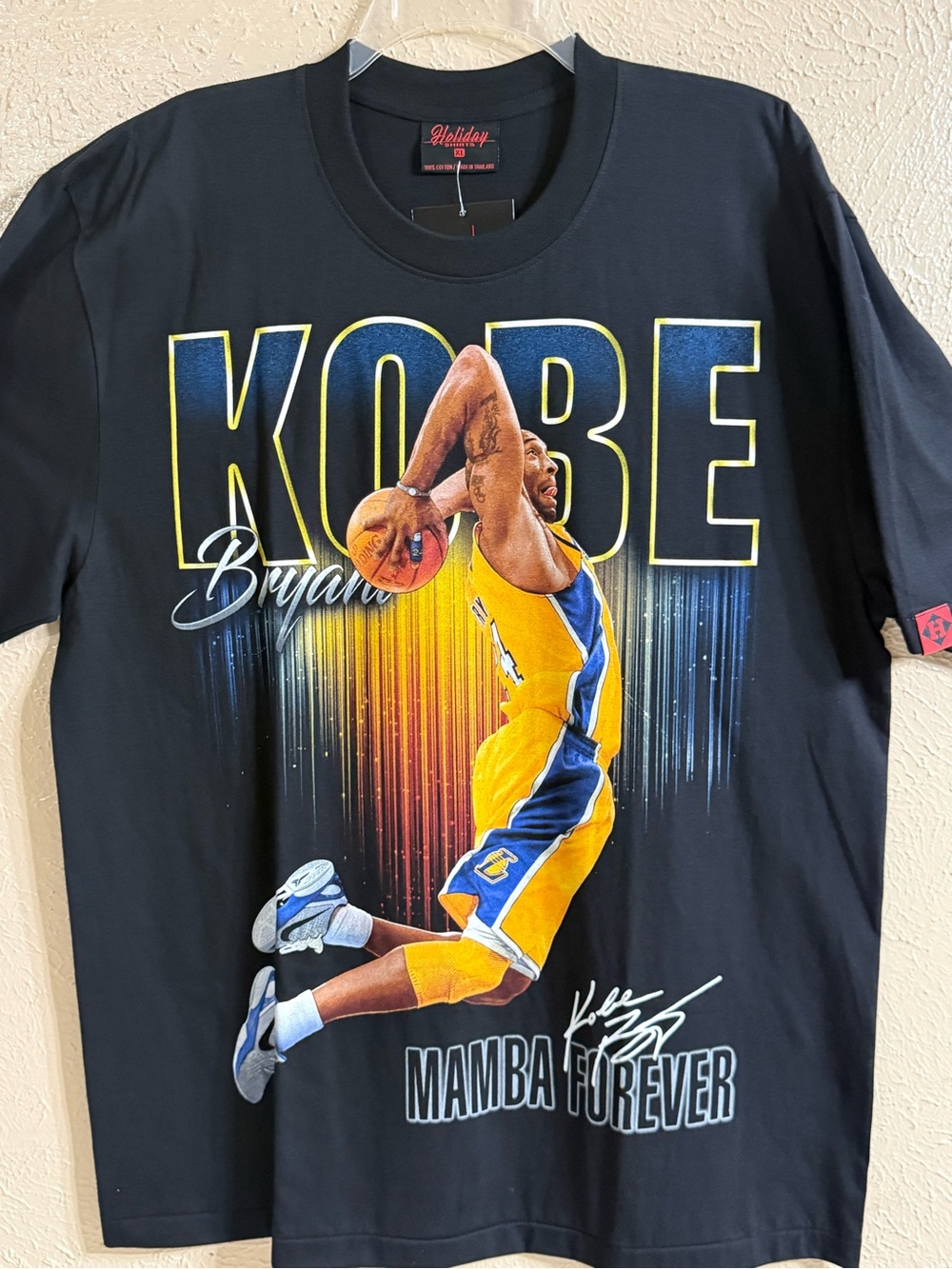 Kobe Bryant Mamba Forever Graphic Tee - Black & Yellow